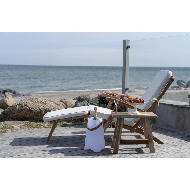 House Nordic Bank Barcelona – Recyceltes Teakholz, Natur, 50 × 25 × 45 cm