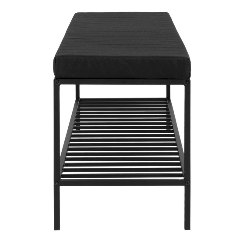 House Nordic Bank Vita – schwarzer Stahl, 100 × 36 × 48,5 cm