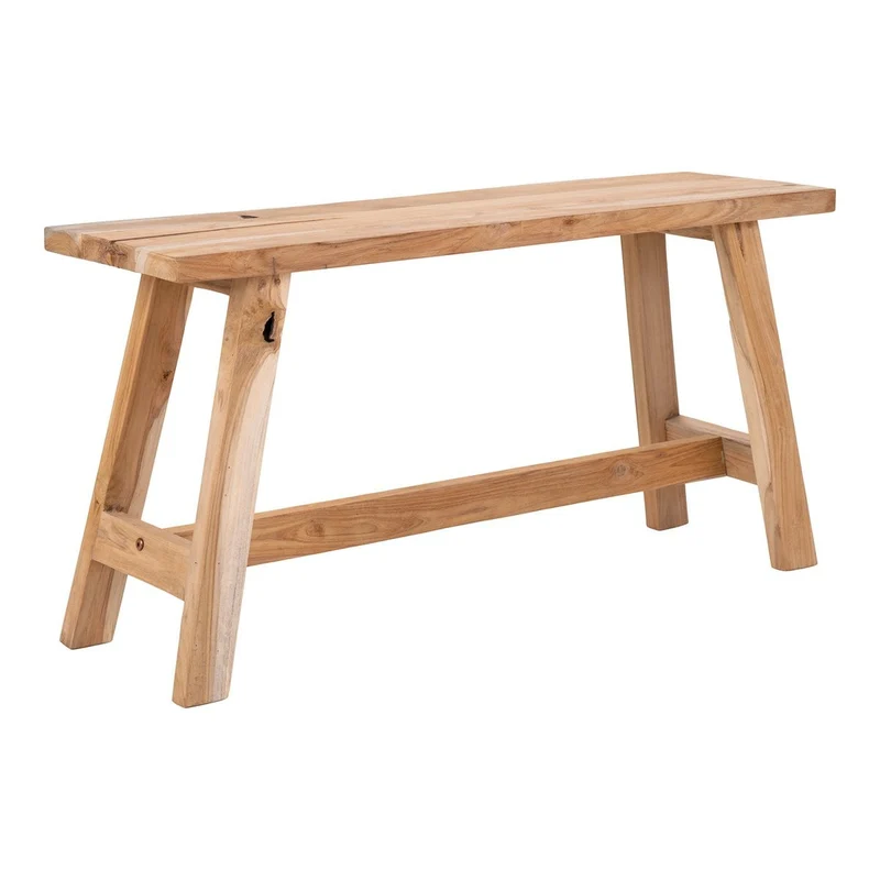 House Nordic Bank Barcelona – Recyceltes Teakholz, Natur, 90 × 25 × 45 cm