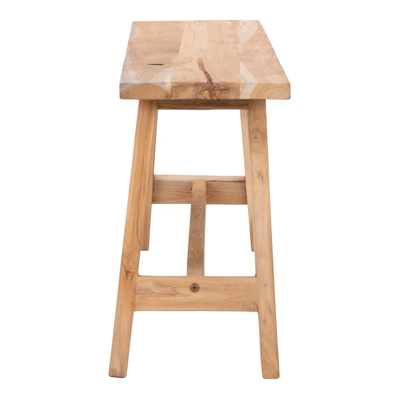 House Nordic Bank Barcelona – Recyceltes Teakholz, Natur, 90 × 25 × 45 cm