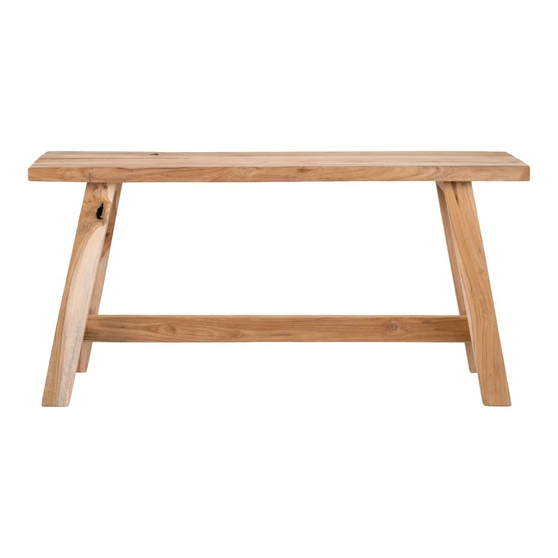 House Nordic Bank Barcelona – Recyceltes Teakholz, Natur, 90 × 25 × 45 cm
