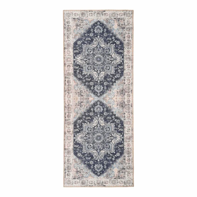 House Nordic Havana Flurläufer – Chenille-Polyester, Blau, 80 × 200 cm