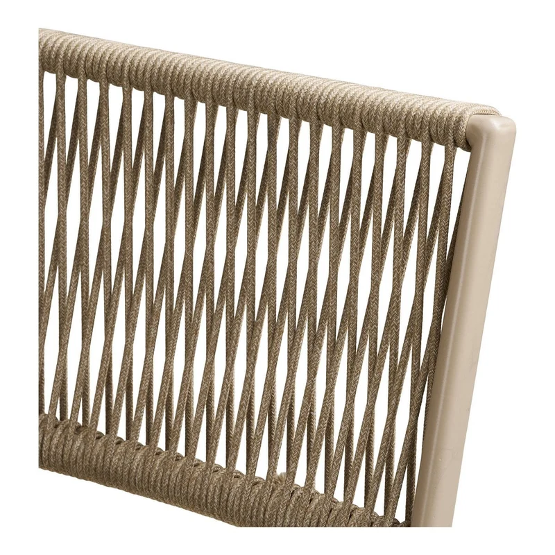 House Nordic Bistro-Set Arcas – 2 Stühle und 1 Tisch, Polyester/Stahl, Taupe