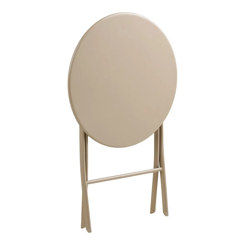 House Nordic Bistro-Set Arcas – 2 Stühle und 1 Tisch, Polyester/Stahl, Taupe