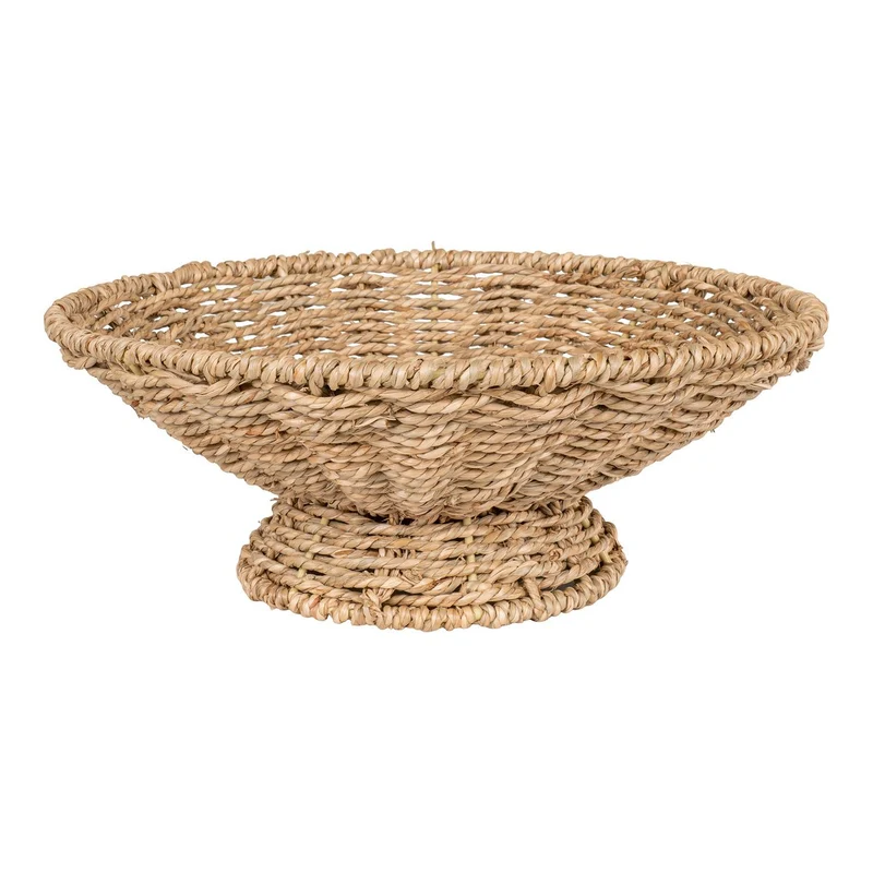 House Nordic Serviertablett Pruna – Natur, Seegras, Ø 30 × 11 cm