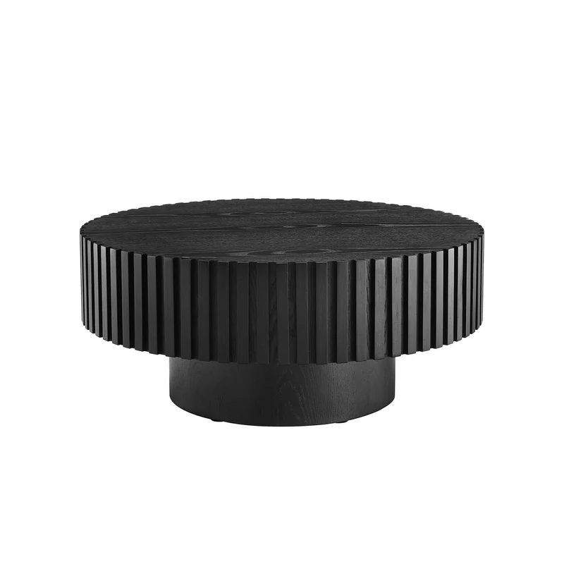 SalesFever Couchtisch Riva – Schwarz, Ø 80 cm