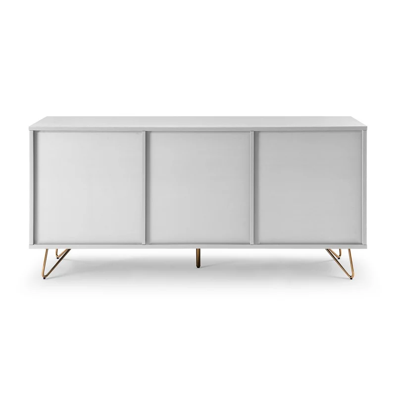 SalesFever Sideboard Livia – Weiß & Gold, 150 cm