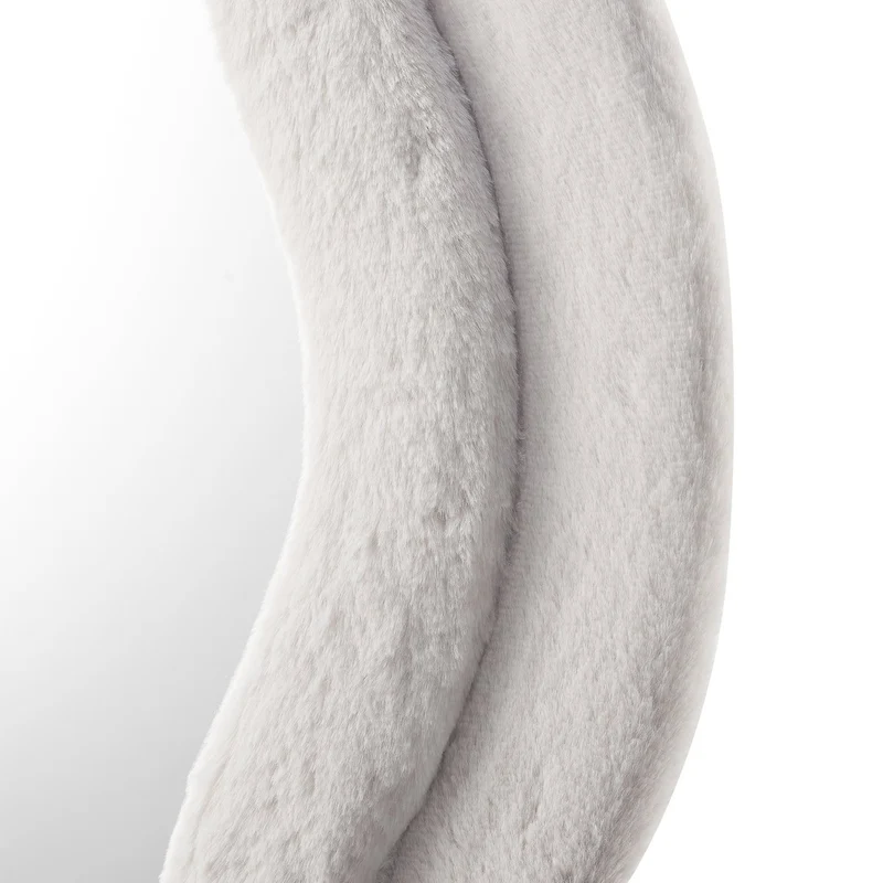SalesFever Ganzkörperspiegel Ripple – Kunstfell Beige, 70 × 170 cm