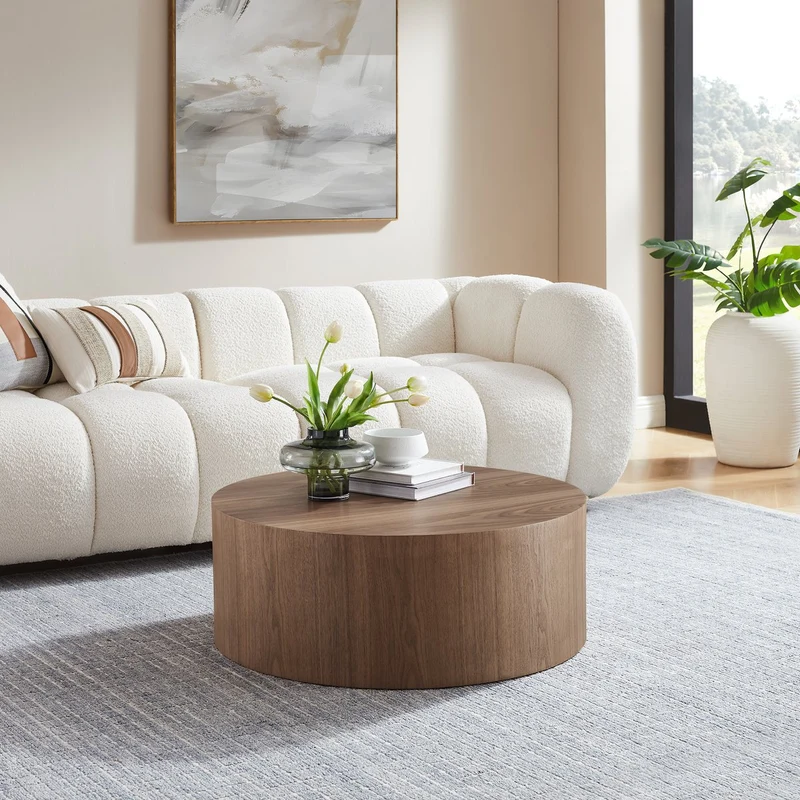 SalesFever Couchtisch Noma – Walnuss, Ø 80 cm