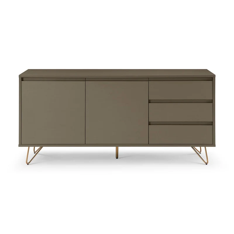SalesFever Sideboard Livia – Taupe & Gold, 150 cm