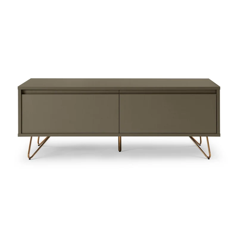 SalesFever Lowboard Livia – Taupe & Gold, Höhe ca. 45 cm