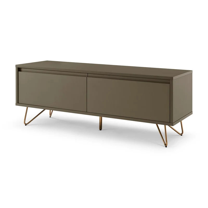 SalesFever Lowboard Livia – Taupe & Gold, Höhe ca. 45 cm