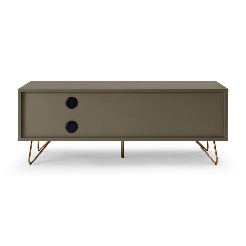 SalesFever Lowboard Livia – Taupe & Gold, Höhe ca. 45 cm