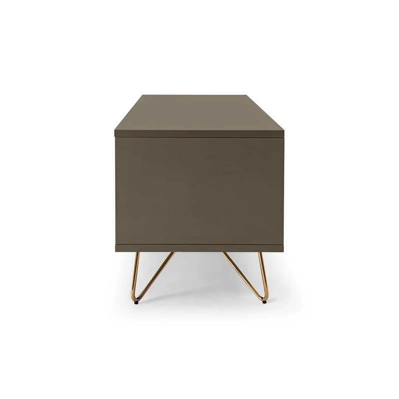 SalesFever Lowboard Livia – Taupe & Gold, Höhe ca. 45 cm