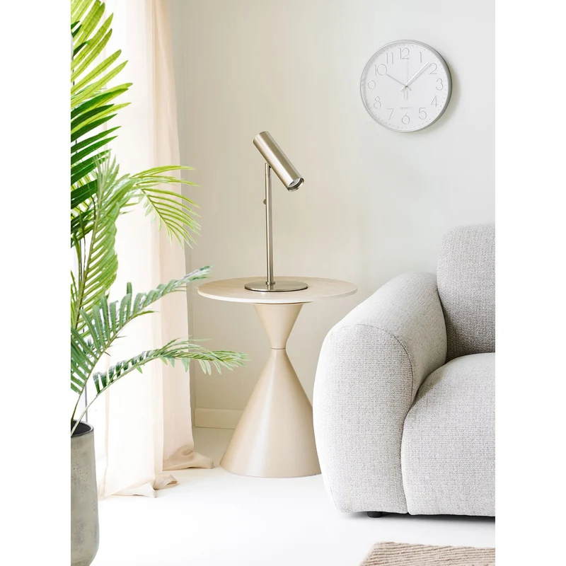House Nordic Tischleuchte Paris – Stahl, Silber, 47 cm
