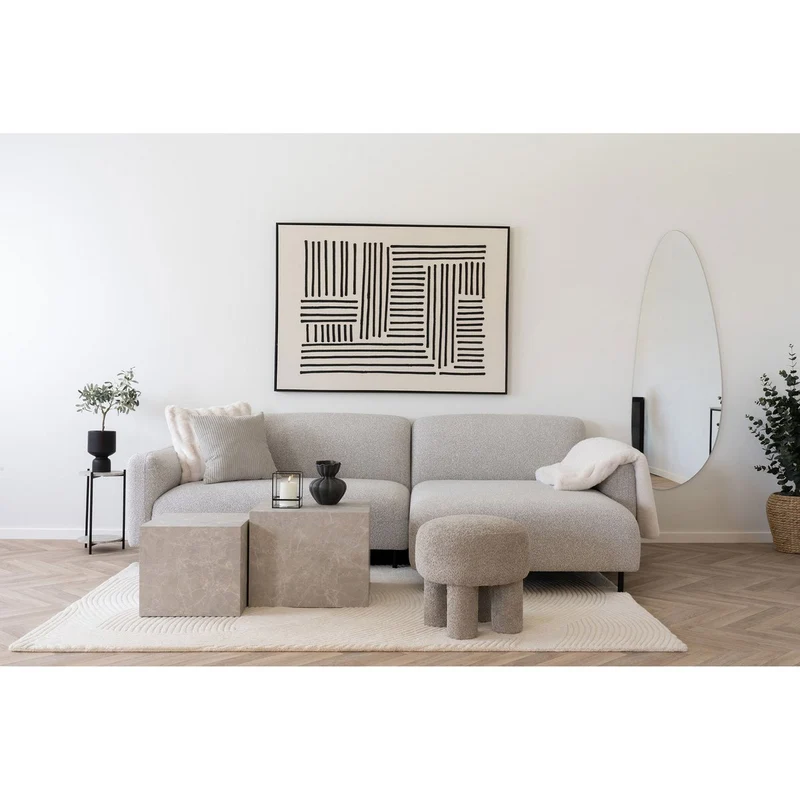 House Nordic Wohndecke "Galena" – Weiß, Polyester