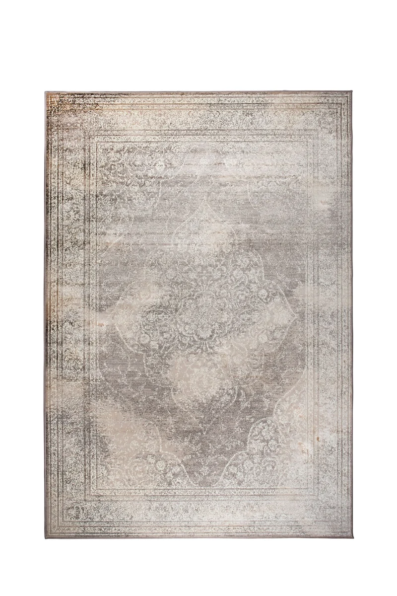 Dutchbone Teppich Rugged 170 × 240 cm Light – Beige, Viskose