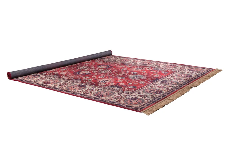 Dutchbone Teppich Bid 170 × 240 cm Old – Rot, Viskose