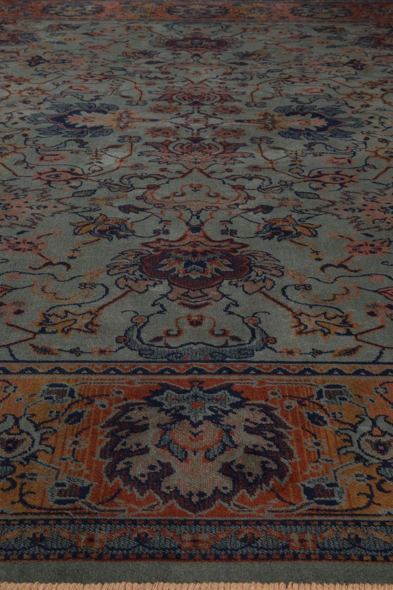 Dutchbone Teppich Bid 170 × 240 cm Old – Grün, Viskose