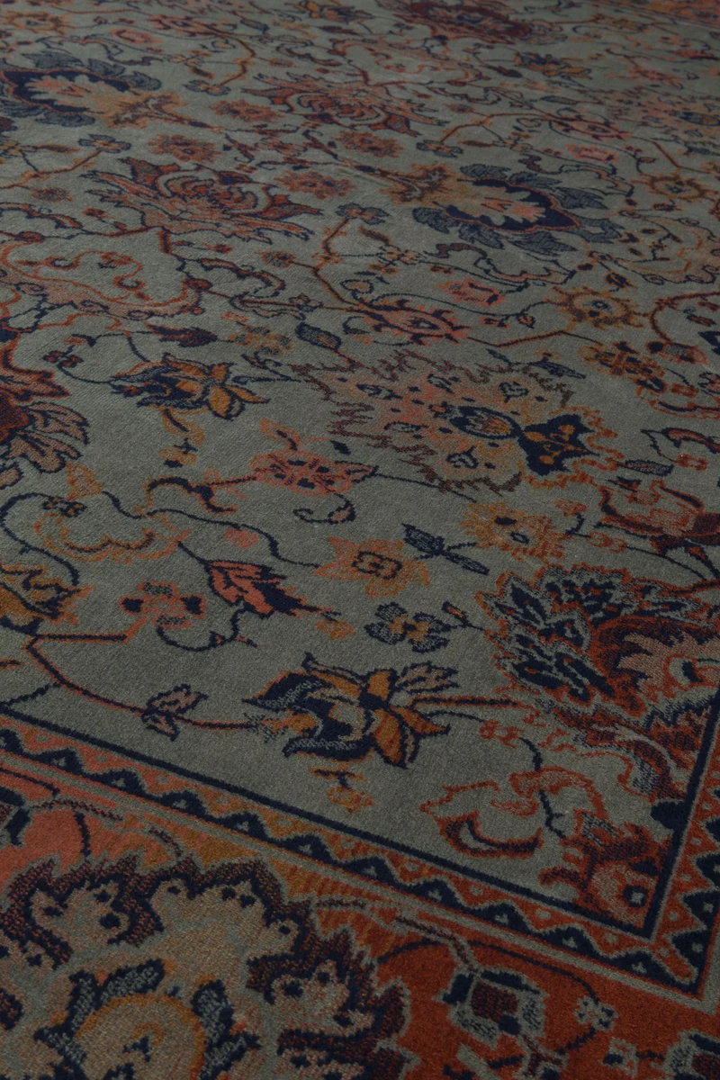 Dutchbone Teppich Bid 170 × 240 cm Old – Grün, Viskose