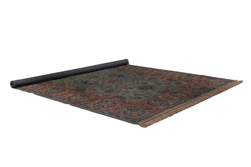 Dutchbone Teppich Bid 200 × 300 cm Old – Grün, Viskose