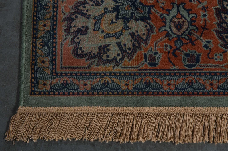 Dutchbone Teppich Bid 200 × 300 cm Old – Grün, Viskose