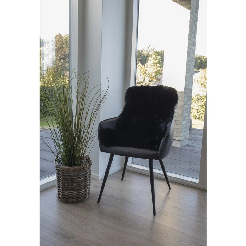 House Nordic Lammfell – Echtes Lammfell, Schwarz - 50 × 85 cm