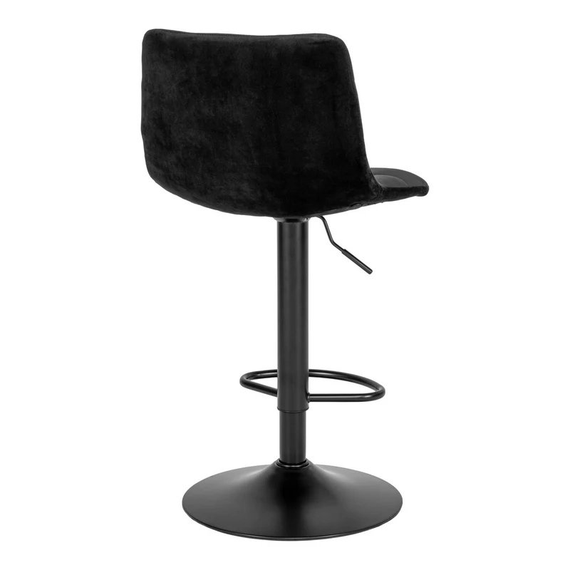 House Nordic Barstuhl Middelfart – Polyestersamt, Stahl, Schwarz, 43 × 43 × 108 cm, 2er-Set