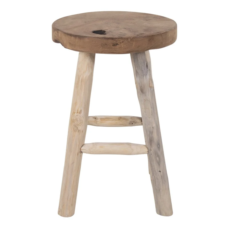House Nordic Hocker Badia – Teak, Natur - Ø 30 × 45 cm