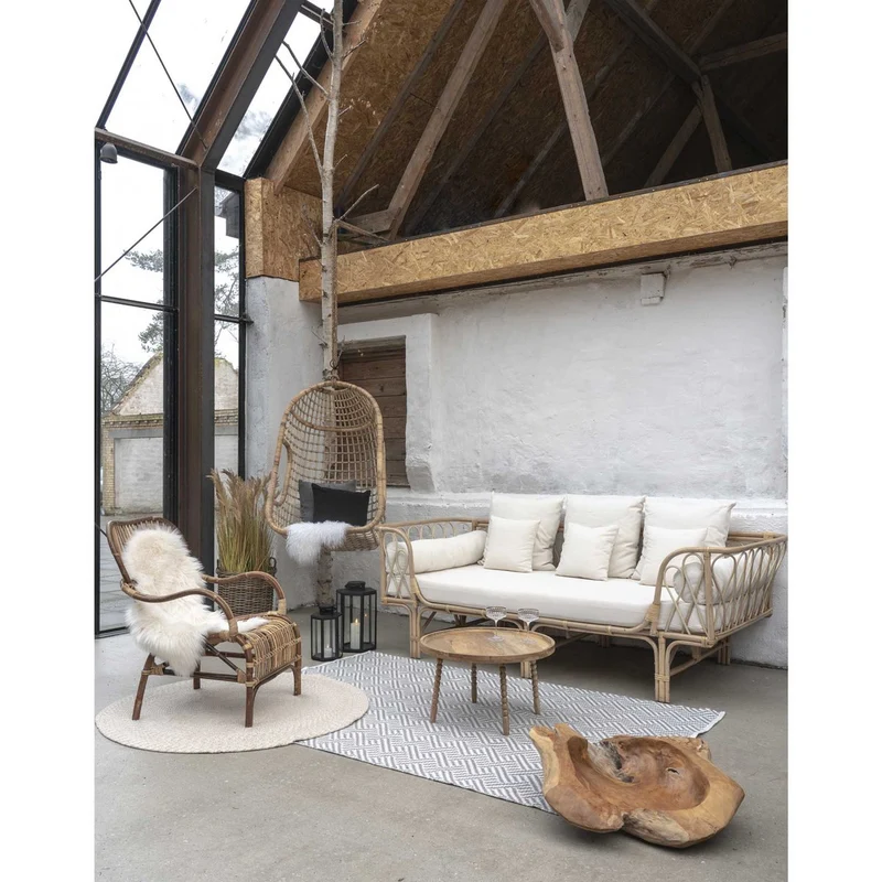 House Nordic Couchtisch Jammu – Mangoholz, Natur - Ø 60 × 35 cm