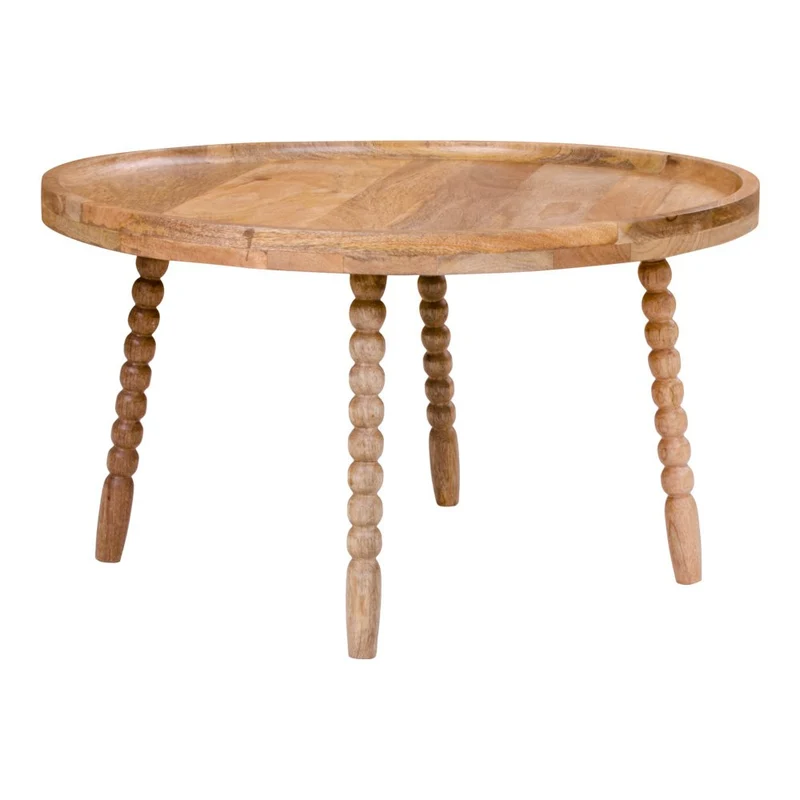House Nordic Couchtisch Jammu – Mangoholz, Natur - Ø 60 × 35 cm