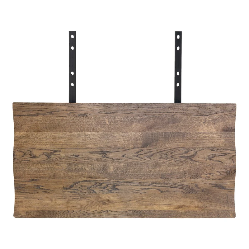 House Nordic Verlängerungsplatten für Toulon-Tisch – Wellenkante, geräuchert, Eiche/Stahl, 95 × 50 × 4 cm, 2er-Set