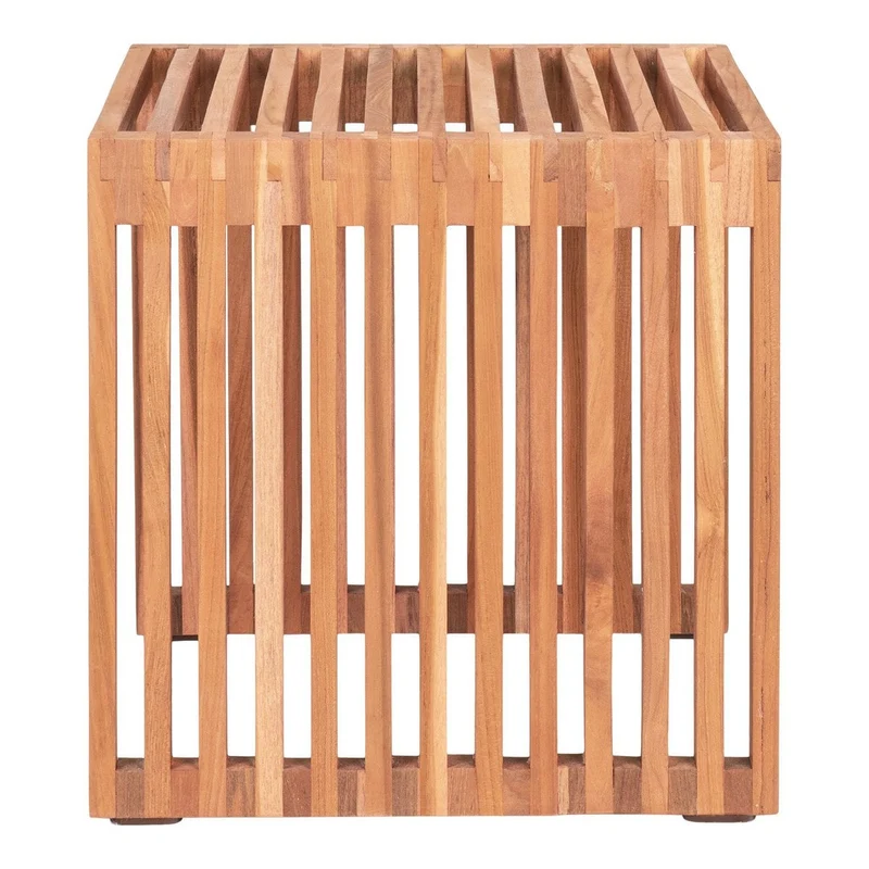 House Nordic Beistelltisch Pego – aus Teakholz, Natur, 40 × 40 × 40 cm