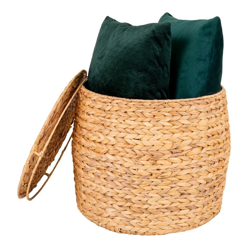 House Nordic Beistelltisch Delia – Natur, Wasserhyazinthe, Ø 43 × 34 cm