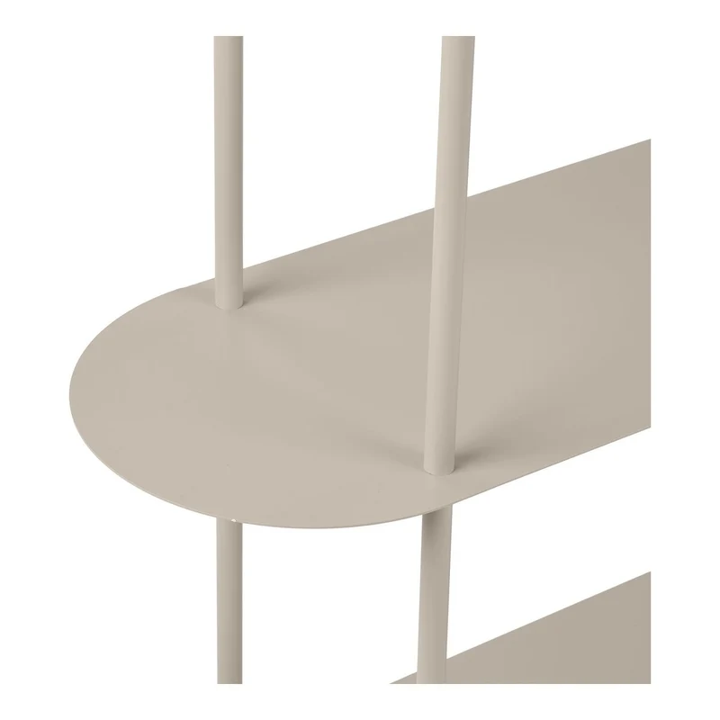 House Nordic Regal Rieti – sandfarbener Stahl, 118 × 31 × 139 cm