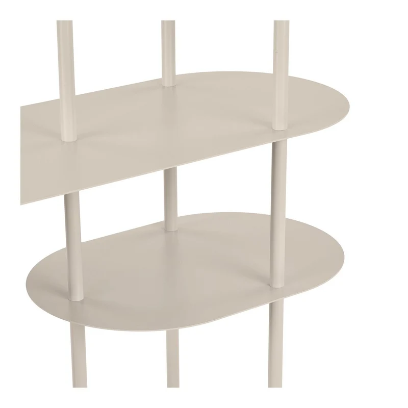 House Nordic Regal Rieti – sandfarbener Stahl, 118 × 31 × 139 cm