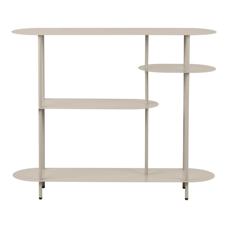 House Nordic Regal Rieti – sandfarbener Stahl, 118 × 31 × 97 cm