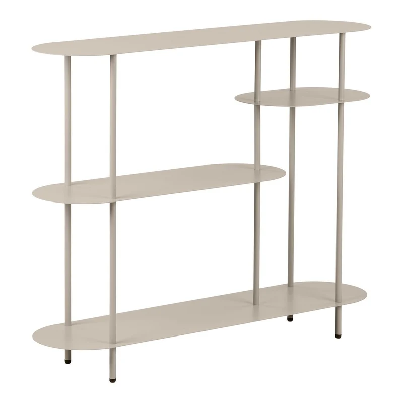House Nordic Regal Rieti – sandfarbener Stahl, 118 × 31 × 97 cm