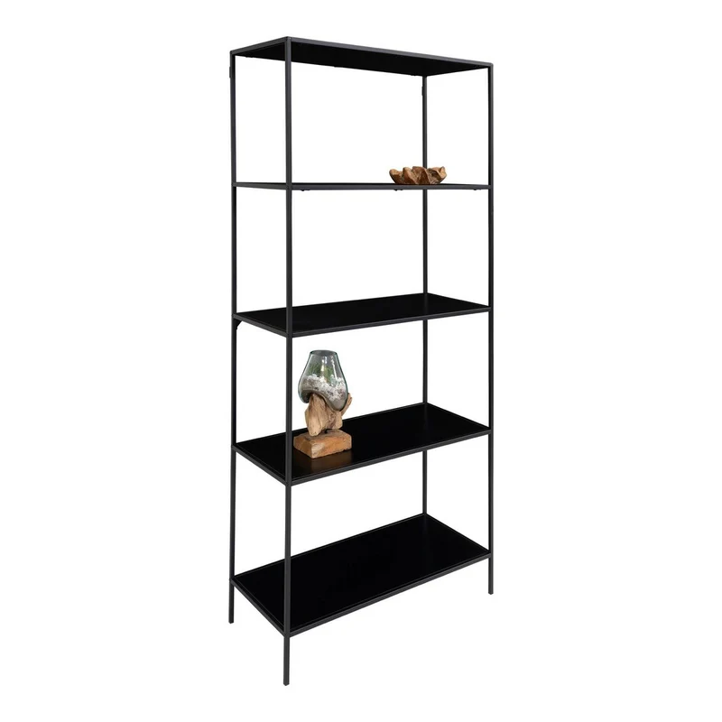 House Nordic Regal Vita – schwarzer Stahl, 80 × 36 × 170 cm
