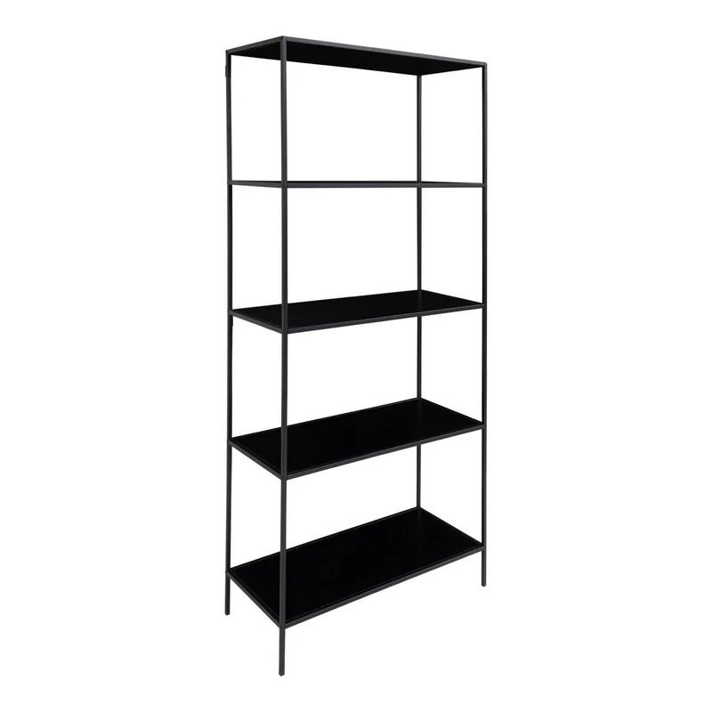 House Nordic Regal Vita – schwarzer Stahl, 80 × 36 × 170 cm