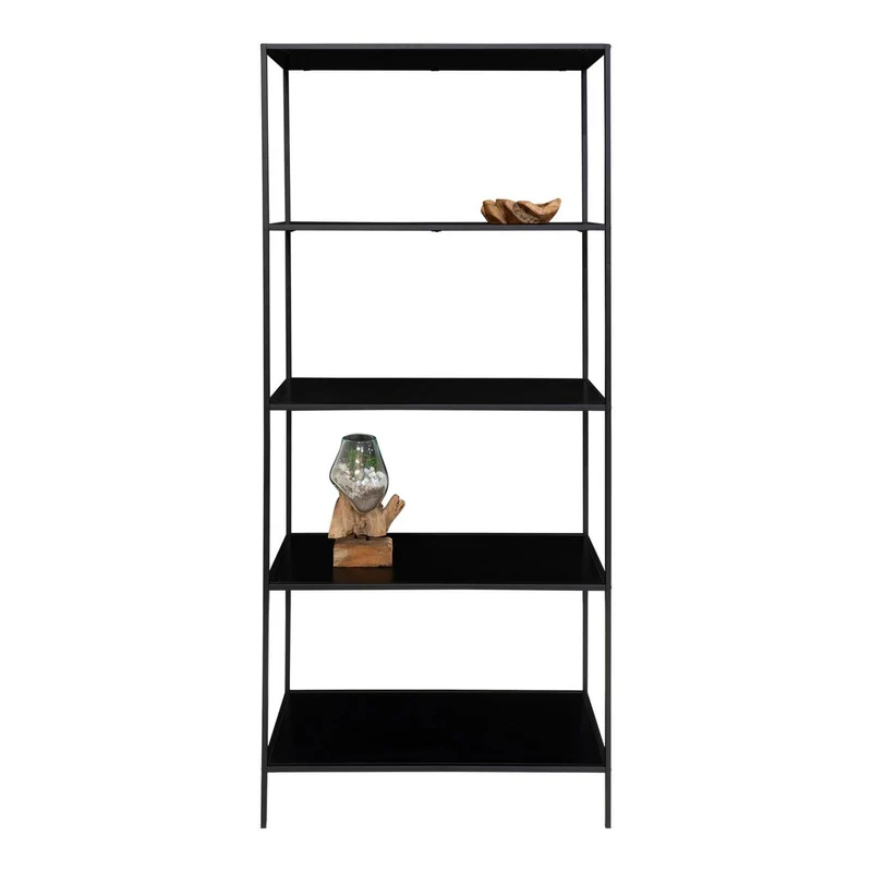 House Nordic Regal Vita – schwarzer Stahl, 80 × 36 × 170 cm