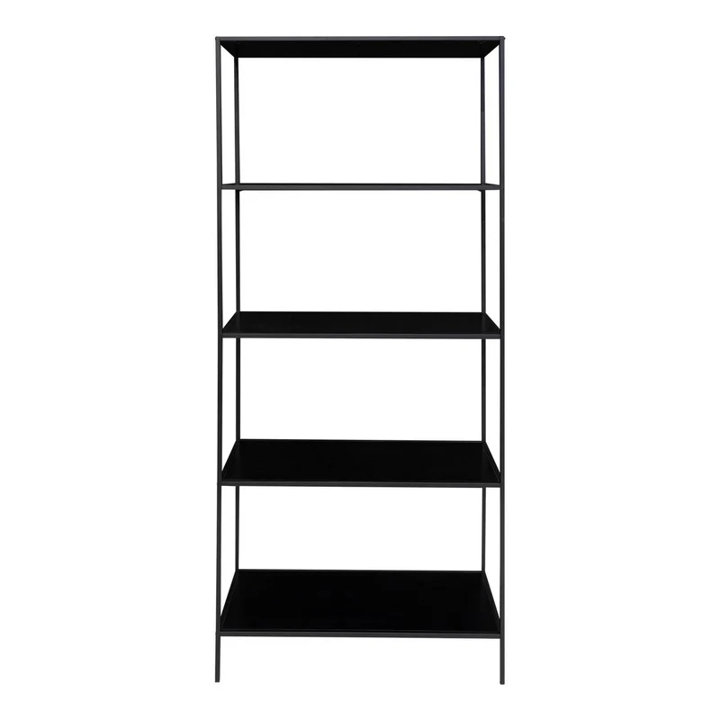 House Nordic Regal Vita – schwarzer Stahl, 80 × 36 × 170 cm