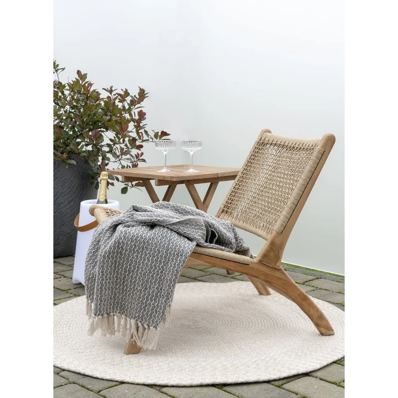 House Nordic Teppich Menorca – recyceltes PET, Sand, Ø 120 cm