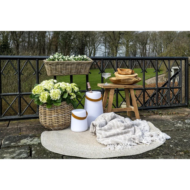 House Nordic Wohndecke Cort – Elfenbein/Beige, 100 % recycelte Baumwolle, 130 × 160 cm