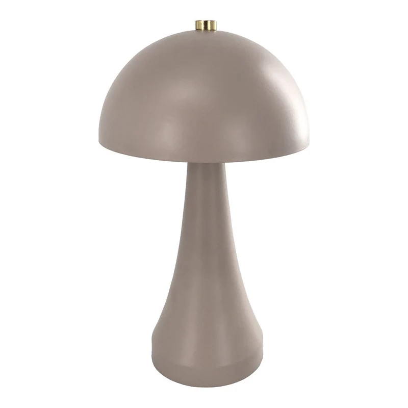 House Nordic LED-Tischleuchte Liss – Tischleuchte, wiederaufladbar, Sand, Metall, 15 × 15 × 23,5 cm