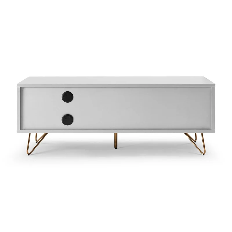 SalesFever Lowboard Livia – Weiß & Gold, Höhe ca. 45 cm
