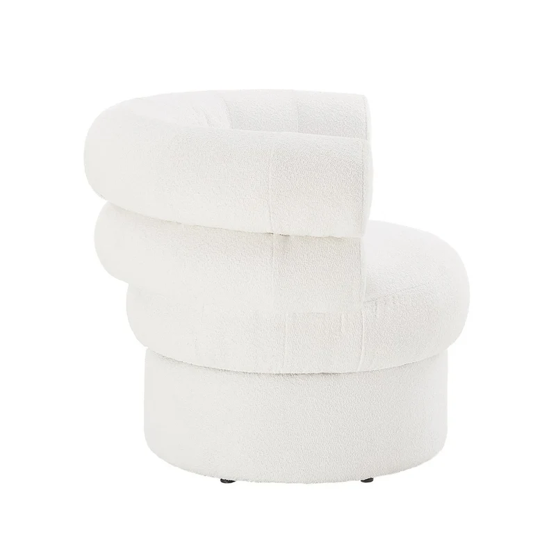 SalesFever Drehsessel Cloud – Bouclé Creme, Höhe ca. 71 cm
