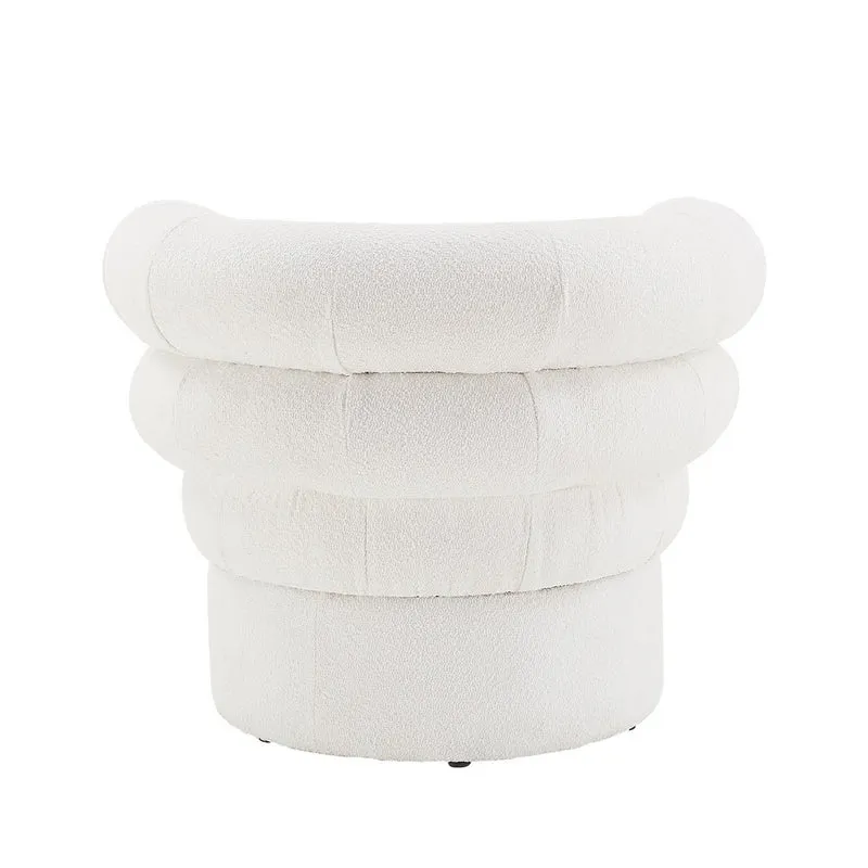 SalesFever Drehsessel Cloud – Bouclé Creme, Höhe ca. 71 cm