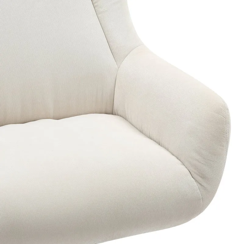 SalesFever Relaxsessel Haven mit Hocker – Creme