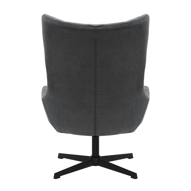 SalesFever Relaxsessel Haven mit Hocker – Cord Grau